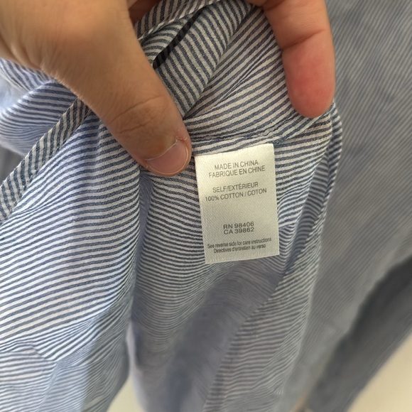 Theory Button Down Long Sleeve Multi Pattern Color Striped Blue Pink Orange SP - Picture 7 of 7